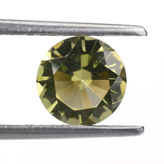 LEMON QUARTZ DIAMOND CUT ROUND 8MM 1.64 Cts.