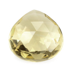 LEMON QUARTZ ROSE CUT BRIOLETTE PEAR (GREEN GOLD) 12MM 4.88 Cts.