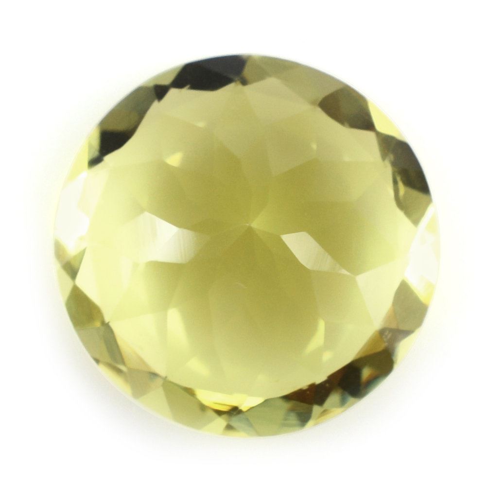 LEMON QUARTZ CUT ROUND (GREEN GOLD) 14MM 8.80 Cts.