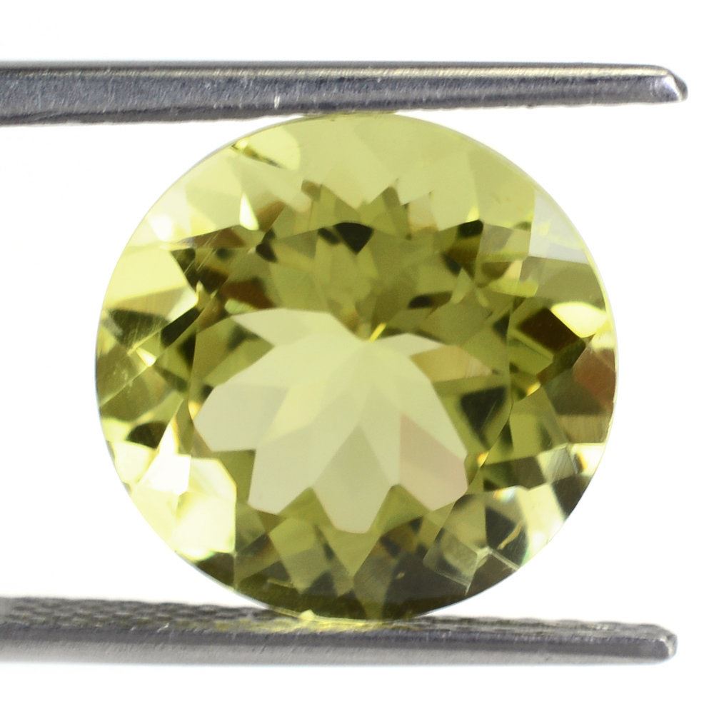 LEMON QUARTZ CUT ROUND (GREEN GOLD) 14MM 8.80 Cts.