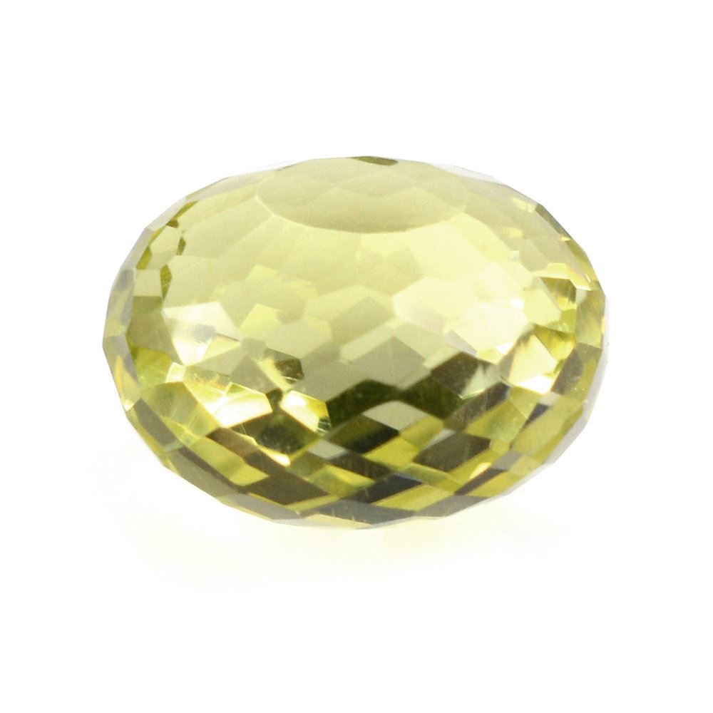 LEMON QUARTZ FACETED ROUNDEL (GREEN GOLD) 9MM 3.38 Cts.