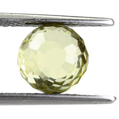 LEMON QUARTZ FACETED ROUNDEL (GREEN GOLD) 9MM 3.38 Cts.