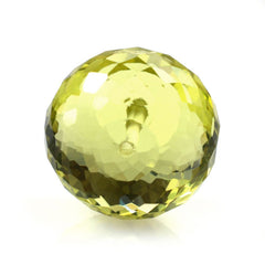 LEMON QUARTZ FACETED ROUNDEL (FULL DRILL) (GREEN GOLD) 11MM 6.80 Cts.