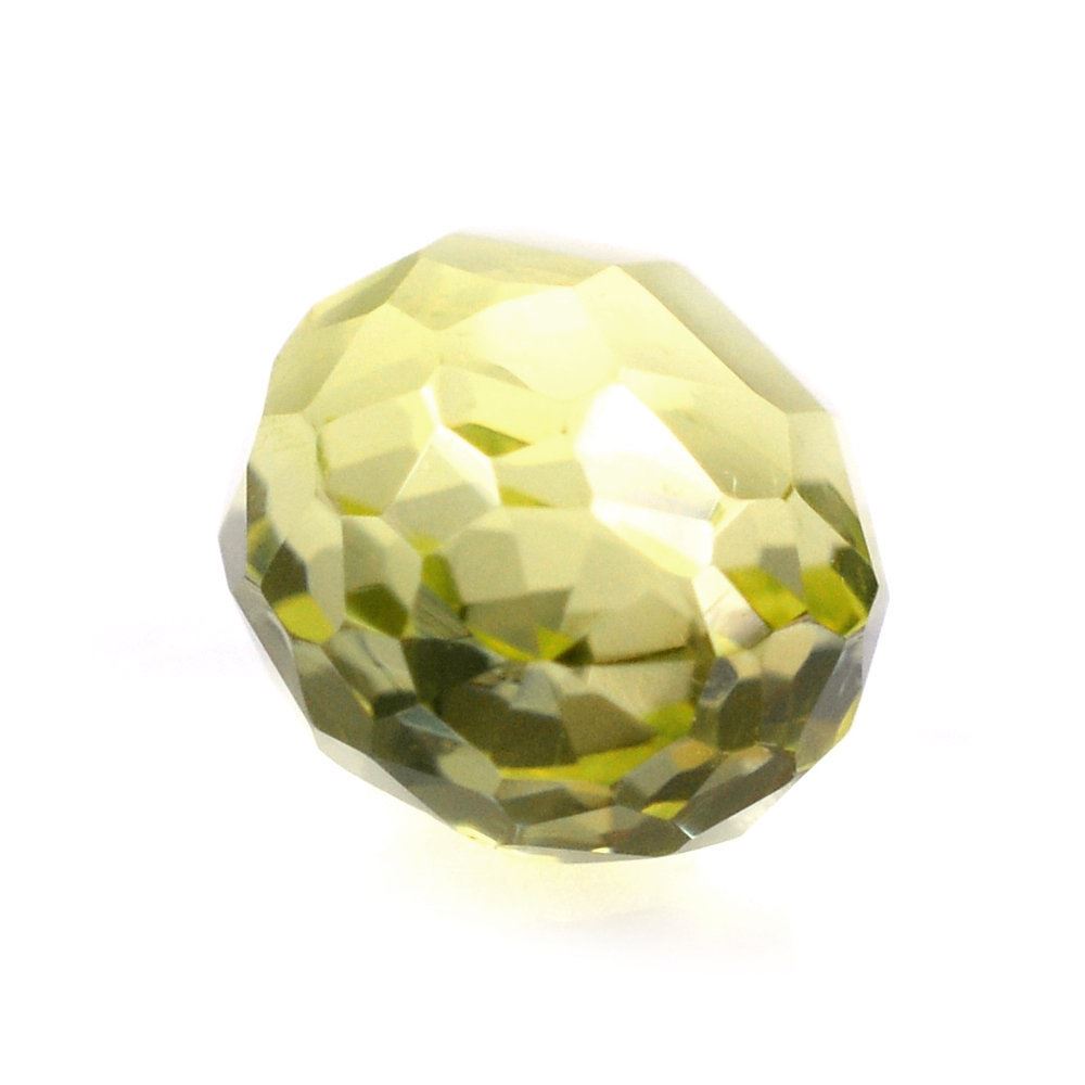 LEMON QUARTZ FACETED OLIVE (GREEN GOLD) 8X6MM 1.85 Cts.