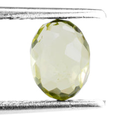 LEMON QUARTZ FACETED OLIVE (GREEN GOLD) 8X6MM 1.85 Cts.