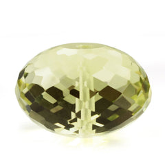 LEMON QUARTZ FACETED ROUNDEL (FULL DRILL) (GREEN GOLD) 12MM 7.98 Cts.