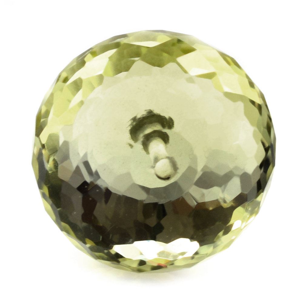 LEMON QUARTZ FACETED ROUNDEL (FULL DRILL) (GREEN GOLD) 12MM 7.98 Cts.