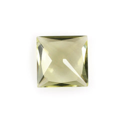 LEMON QUARTZ PRINCESS CUT SQUARE (GREEN GOLD) 6MM 0.85 Cts.