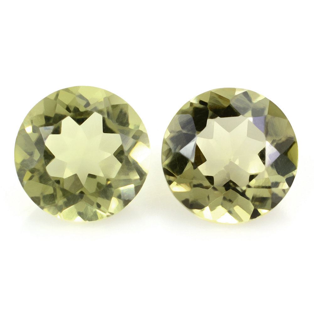 LEMON QUARTZ CUT ROUND (GREEN GOLD) 8MM 1.78 Cts.