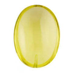 LEMON QUARTZ LAZER CUT BACK OVAL (GREEN GOLD) 18X13MM 11.10 Cts.