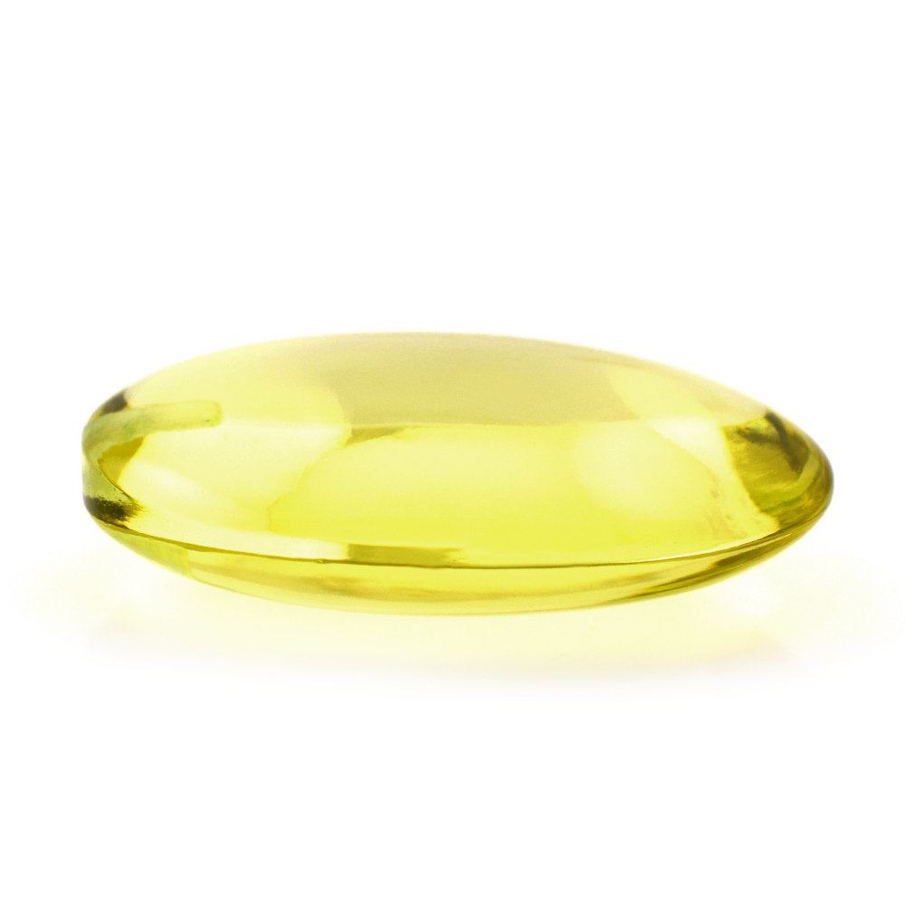 LEMON QUARTZ LAZER CUT BACK OVAL (GREEN GOLD) 18X13MM 11.10 Cts.