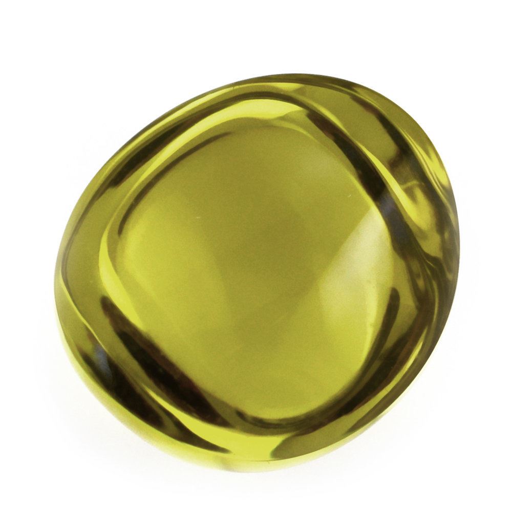 LEMON QUARTZ FANCY OVAL (GREEN GOLD) 14X13MM 11.90 Cts.