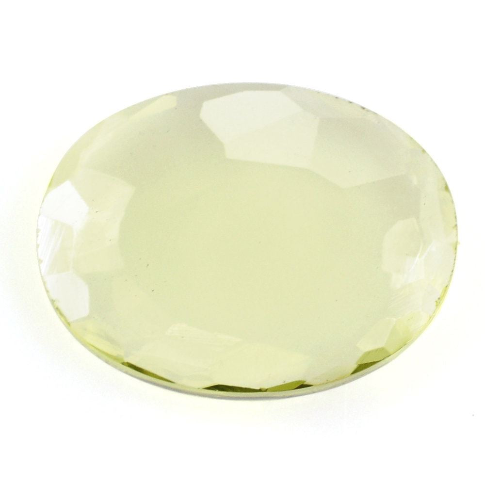 LEMON QUARTZ FLAT OVAL (GREEN GOLD) 15X11.50MM 5.09 Cts.