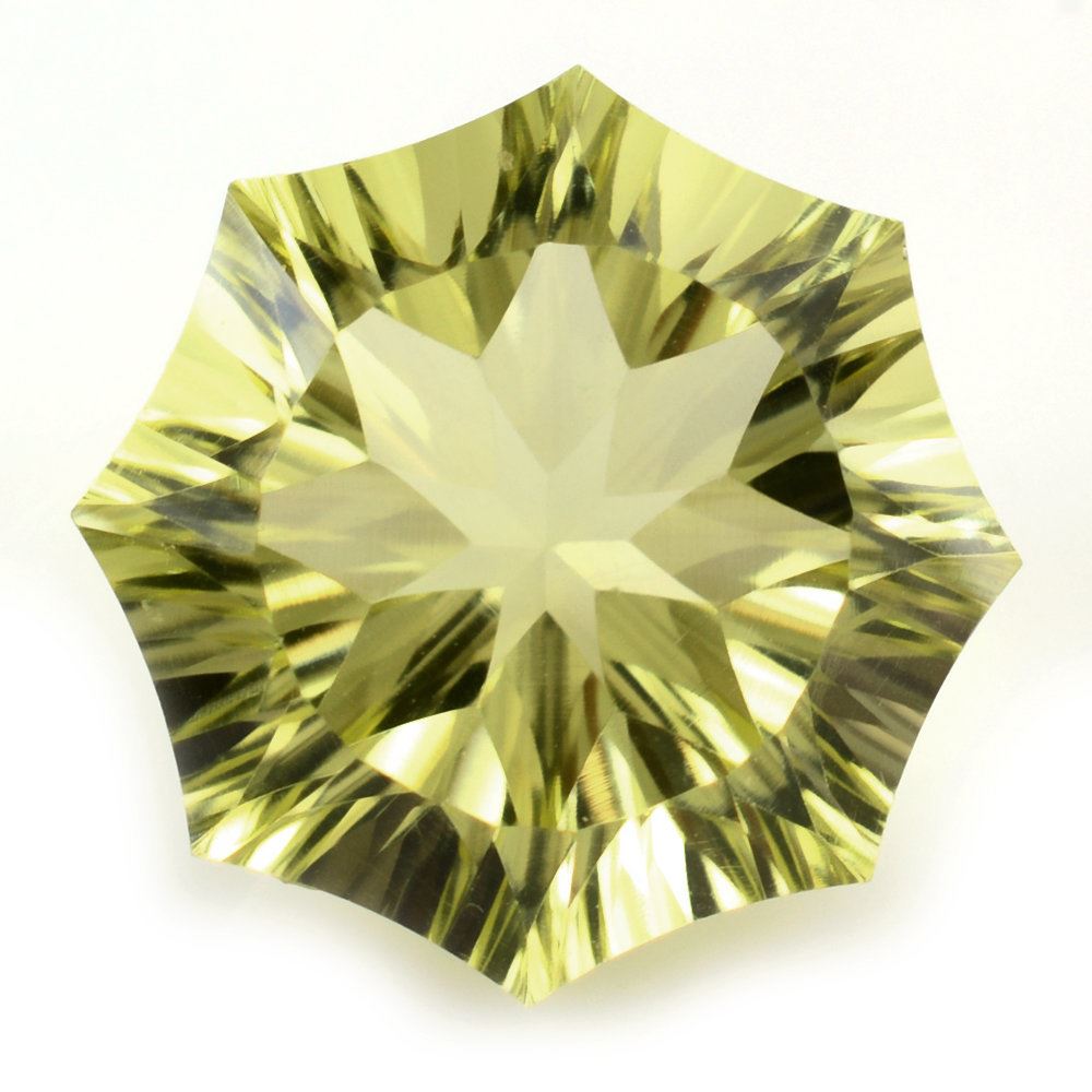 LEMON QUARTZ NINETY CUT ROUND (GREEN GOLD) 15MM 10.98 Cts.