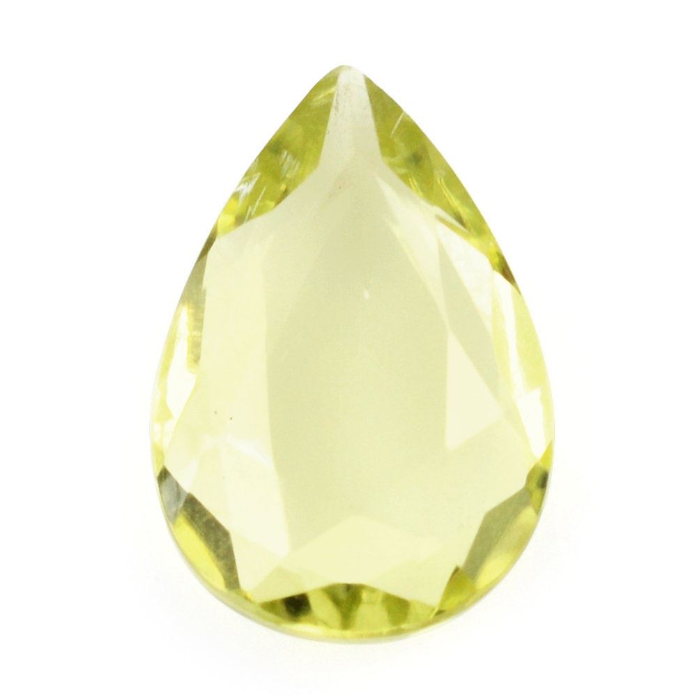 LEMON QUARTZ BOTH SIDE TABLE CUT PEAR 12X8MM 2.13 Cts.