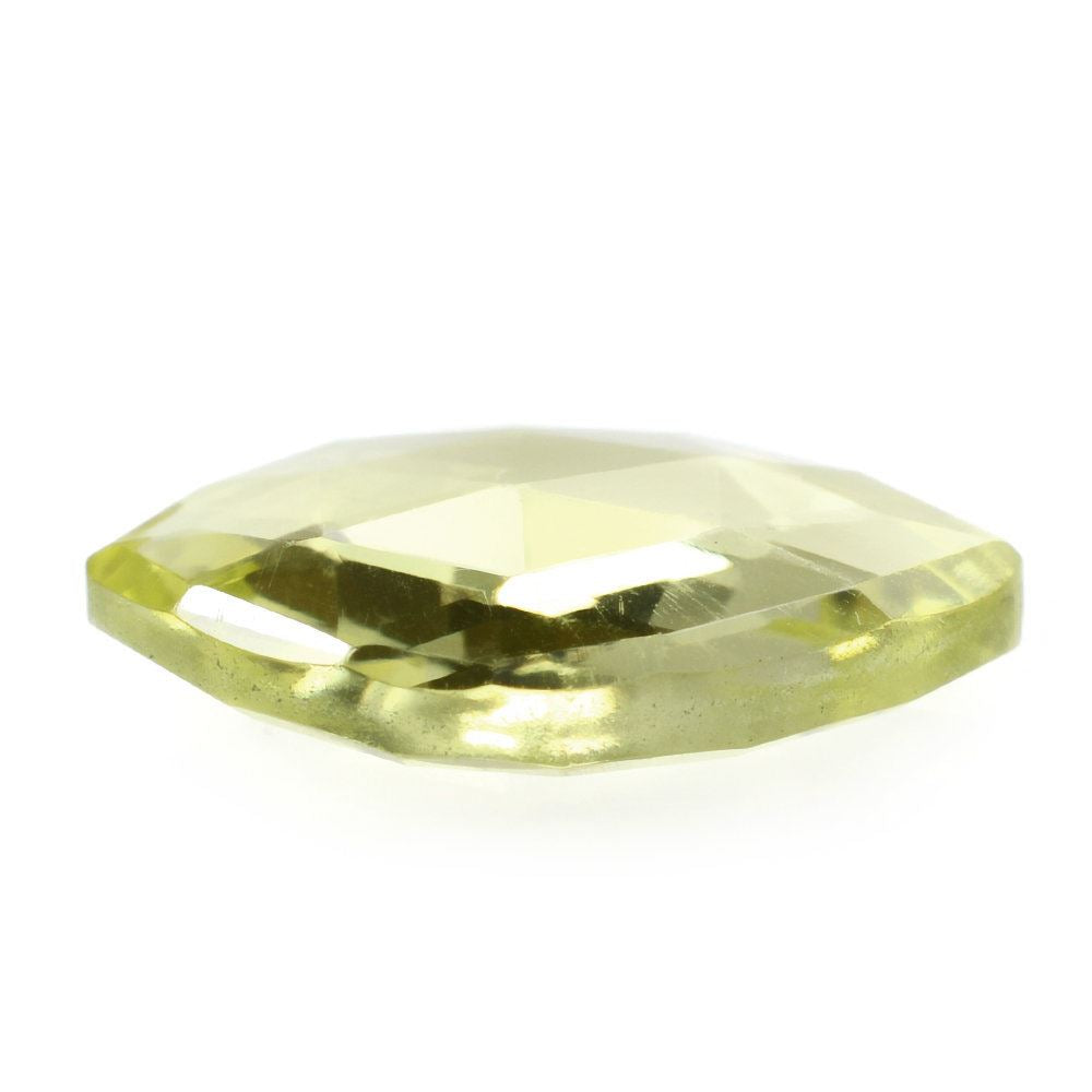 LEMON QUARTZ ROSE CUT BRIOLETTE IRREGULAR ONION SHAPE 14X9MM 2.67 Cts.