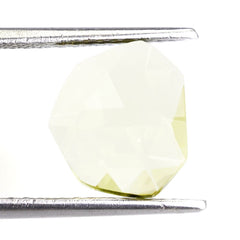 LEMON QUARTZ ROSE CUT BRIOLETTE UNEVEN SHAPE 11.60X10MM 2.93 Cts.