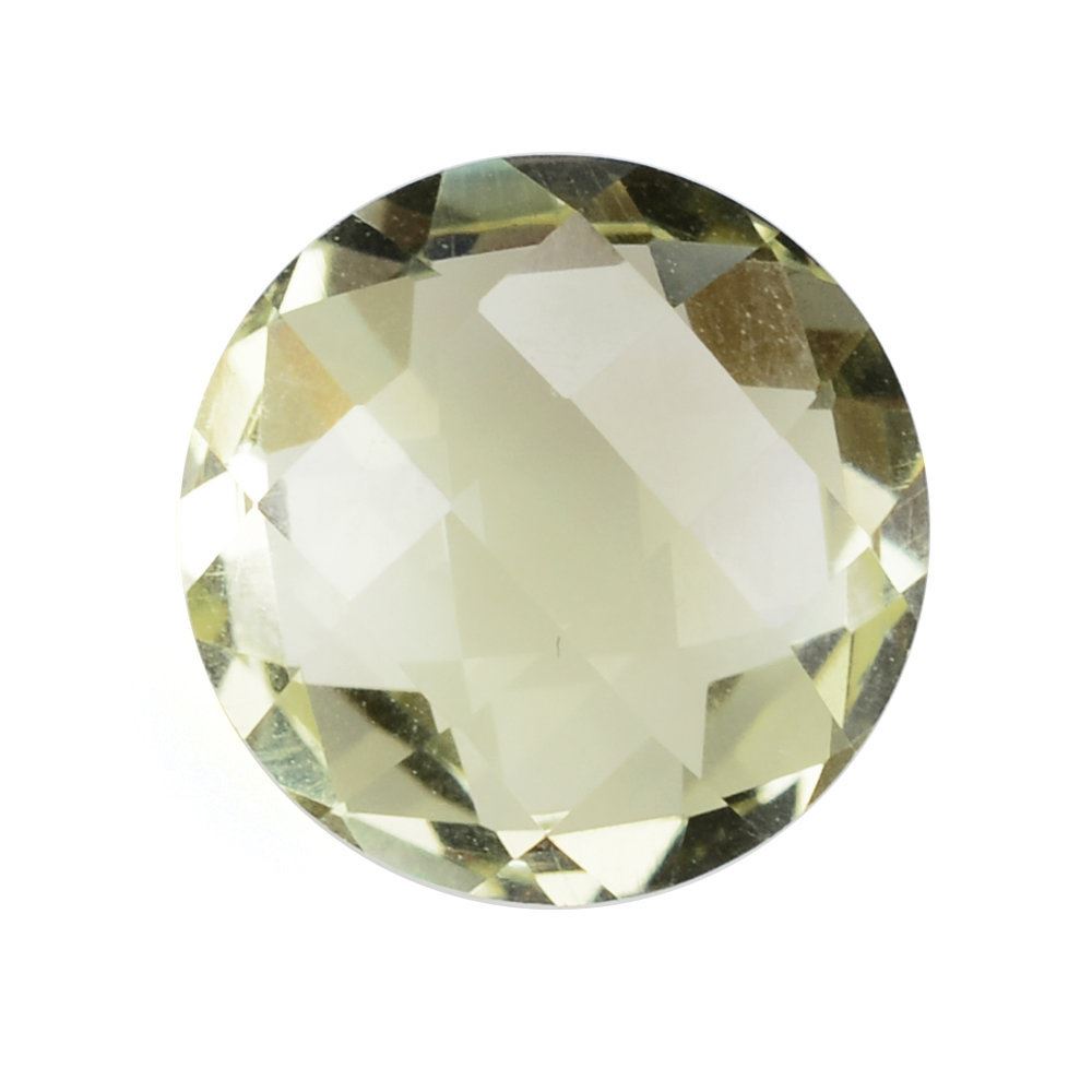 LEMON QUARTZ BRIOLETTE ROUND (GREEN GOLD) (SI) 10MM 3.22 Cts.