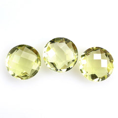 LEMON QUARTZ BRIOLETTE ROUND (GREEN GOLD) (SI) 10MM 3.22 Cts.