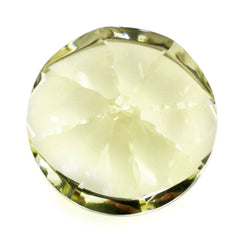 LEMON QUARTZ EYE CUT ROUND (LITE) (DES#89) 13MM 8.38 Cts.