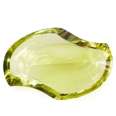 LEMON QUARTZ SWIRL CUT LEAF (DES#94) 18X12MM 9.3 Cts.