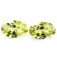 LEMON QUARTZ SWIRL CUT LEAF (DES#94) 18X12MM 9.3 Cts.