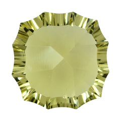 LEMON QUARTZ CONCAVE NINETY CUT CUSHION (DES#22) 15MM 11.40 Cts.