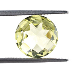 LEMON QUARTZ CHECKER CUT ROUND 12.00MM 4.78 Cts.