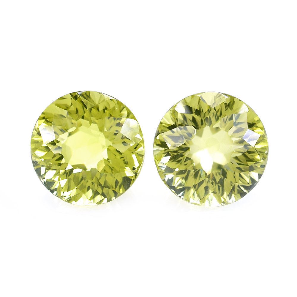 LEMON QUARTZ GALAXY CUT ROUND 12MM 8.75 Cts.