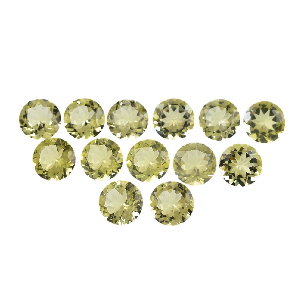 LEMON QUARTZ CUT ROUND (GREEN GOLD/CLEAN) 10.00X10.00MM 3.03 Cts.