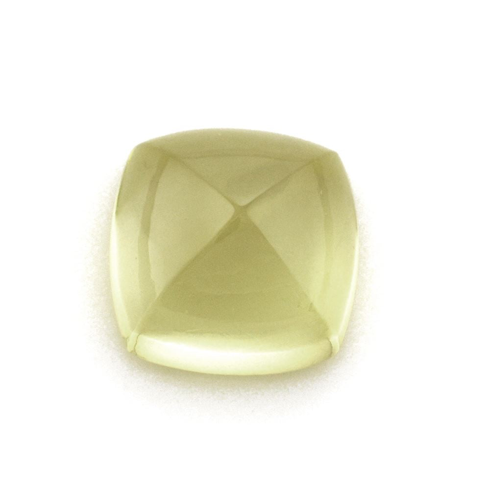 LEMON QUARTZ FANCY PYRAMID CUSHION CAB (GREEN GOLD) 14MM 12.63 Cts.