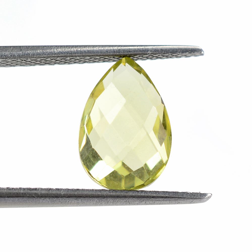 LEMON QUARTZ BRIOLETTE PEAR 12X8MM 3.15Cts.