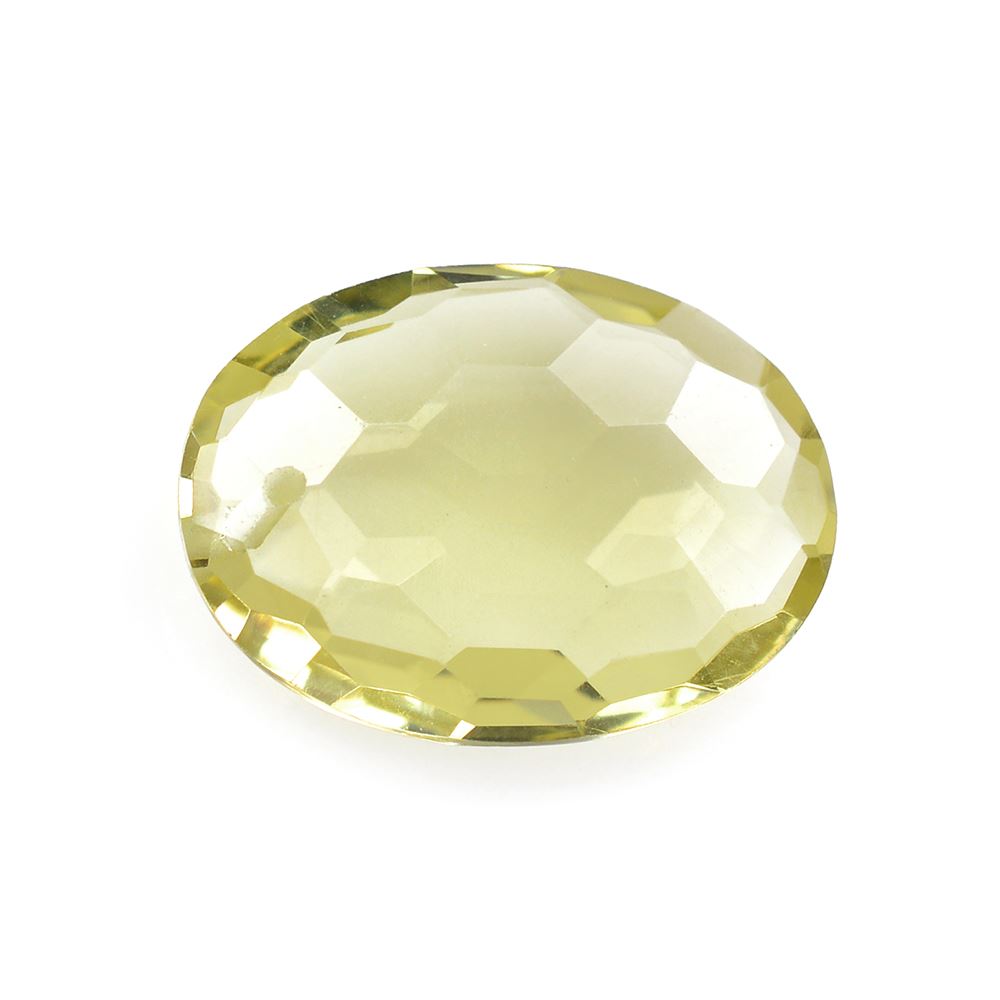 LEMON QUARTZ IRREGULAR CUT BRIOLETTE OVAL (FULL DRILL) 20X15MM 11.16 Cts.