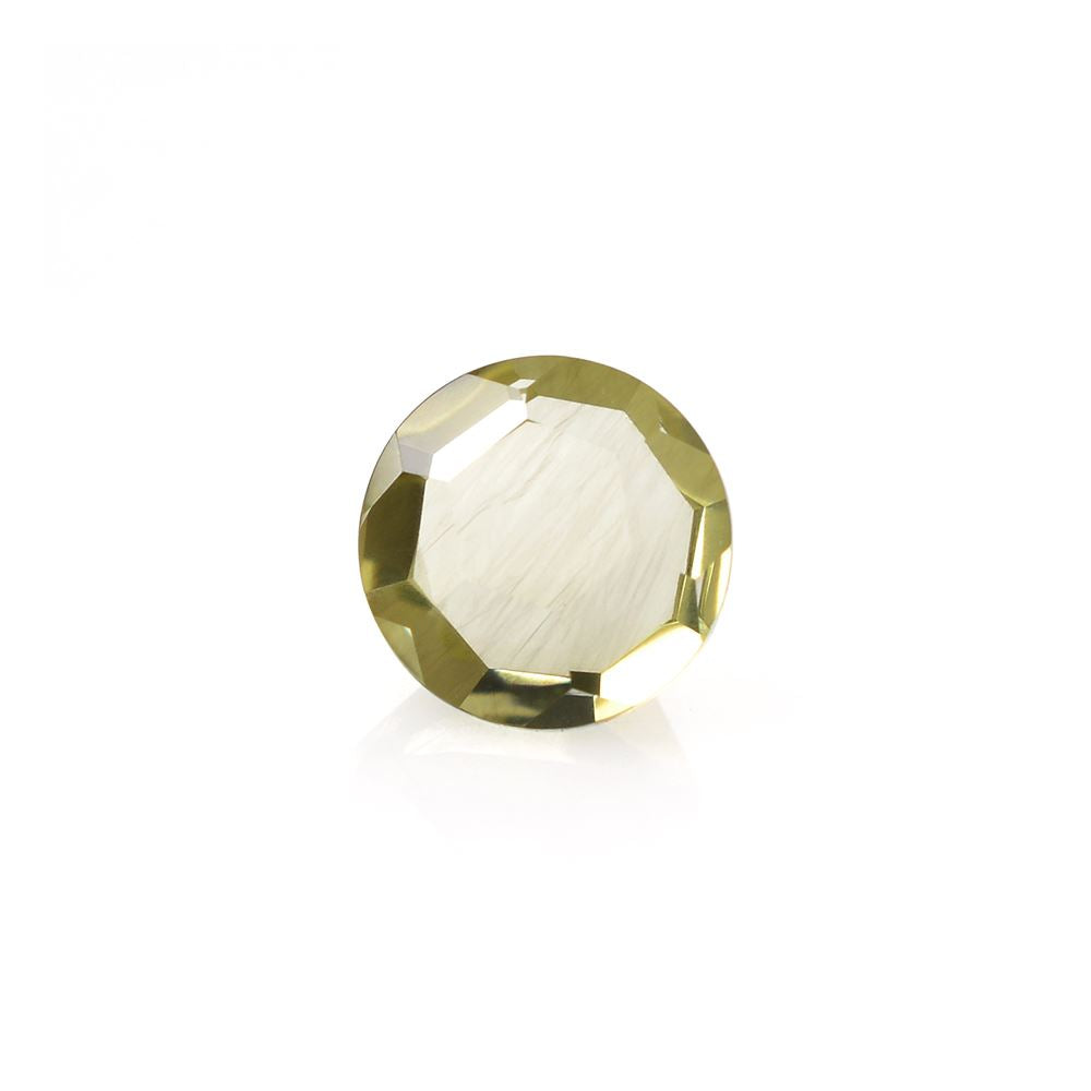 LEMON QUARTZ FOOTBALL CUT ROUND 7MM 1.5Cts.