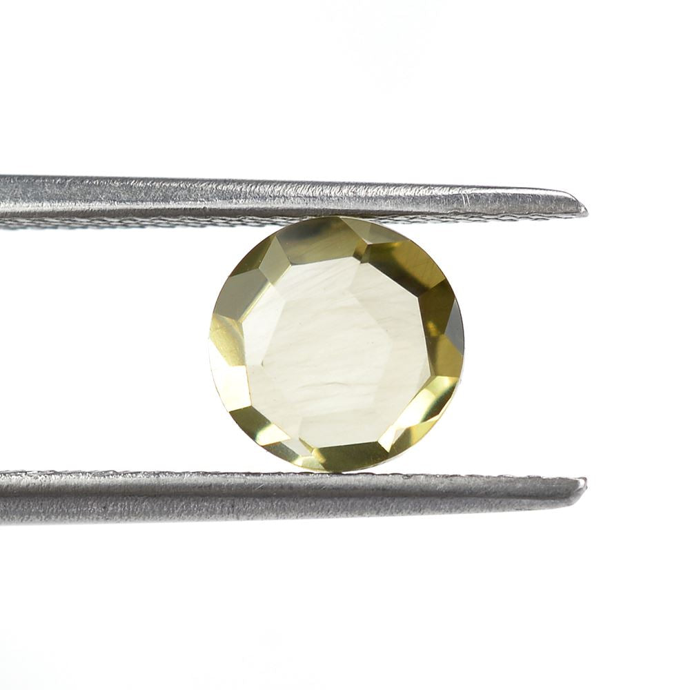 LEMON QUARTZ FOOTBALL CUT ROUND 7MM 1.5Cts.