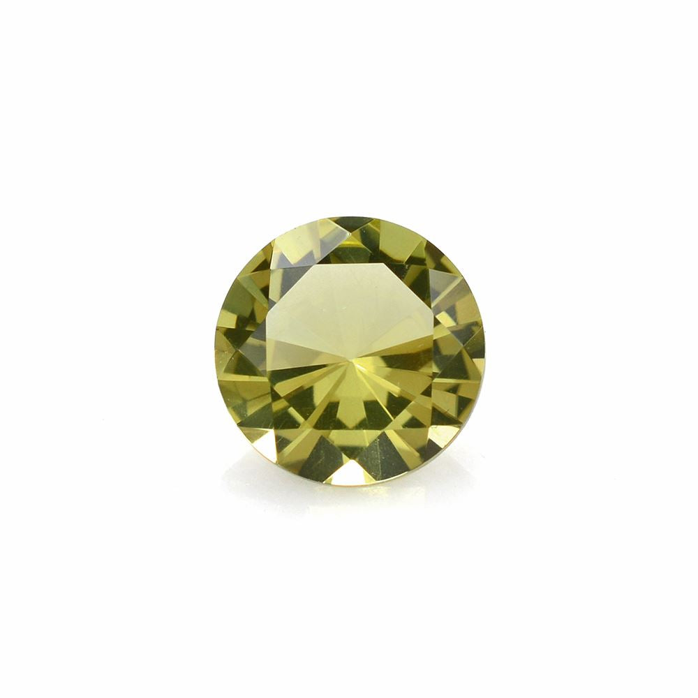 LEMON QUARTZ DIAMOND CUT ROUND 8MM 1.68Cts.