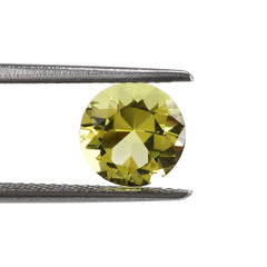 LEMON QUARTZ DIAMOND CUT ROUND 8MM 1.68Cts.