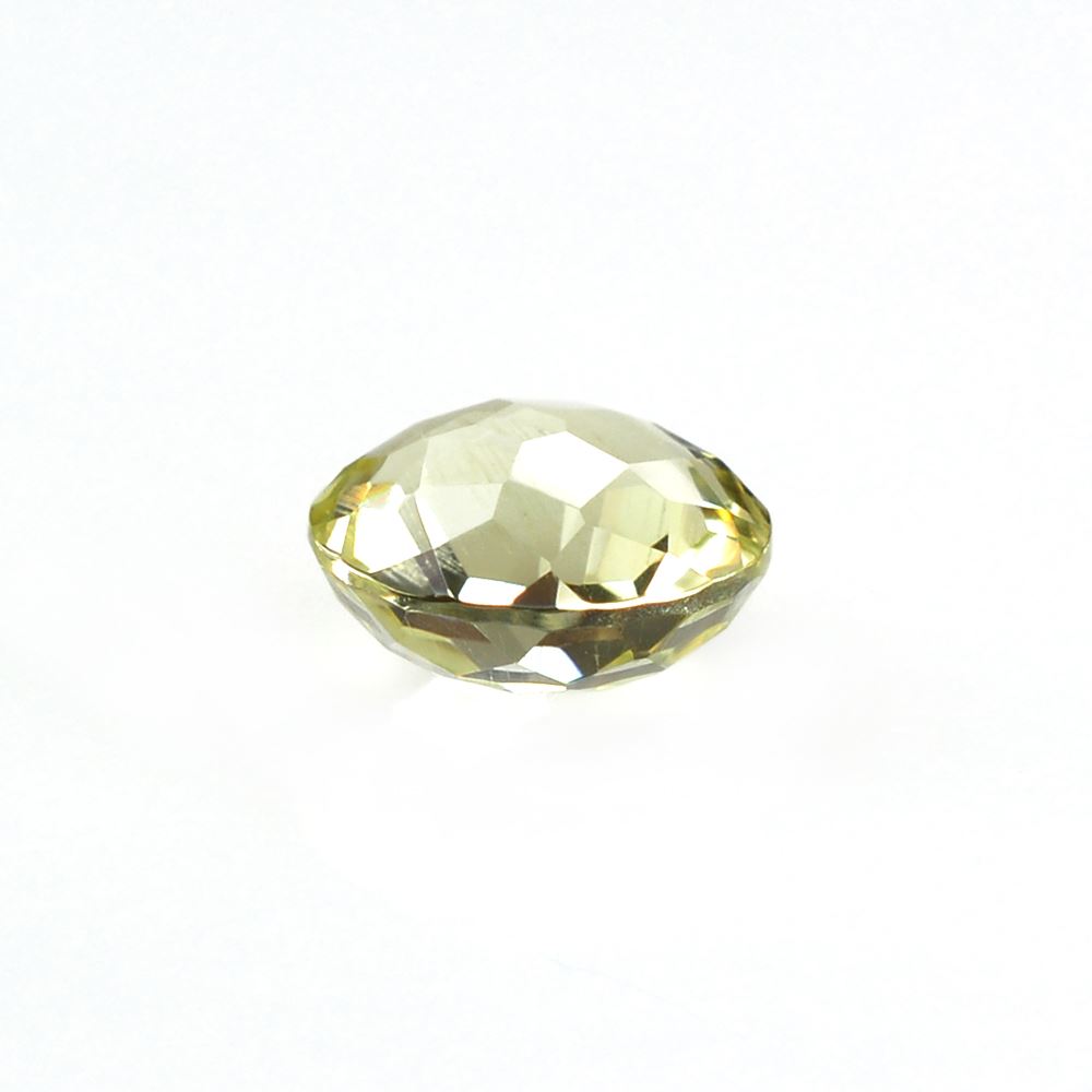 LEMON QUARTZ IRREGULAR FACETED BRIOLETTE ROUND 7MM 1.5Cts.