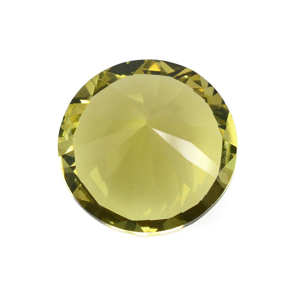 LEMON QUARTZ DIAMOND CUT ROUND 20MM 28.4Cts.