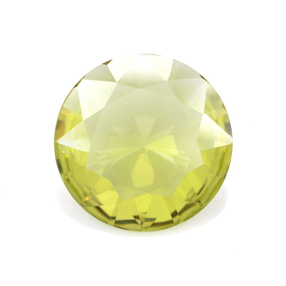 LEMON QUARTZ DIAMOND CUT ROUND 17.50MM 11.1Cts.