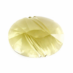 LEMON QUARTZ FLAT BUFFTOP EVIL EYE OVAL LITE 20X15MM 15.71 Cts.