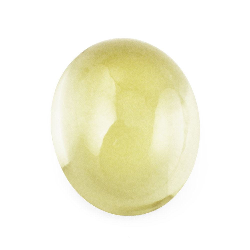 LEMON QUARTZ OVAL CAB 12X10MM 4.97 Cts.