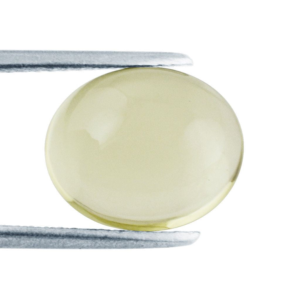 LEMON QUARTZ OVAL CAB 12X10MM 4.97 Cts.