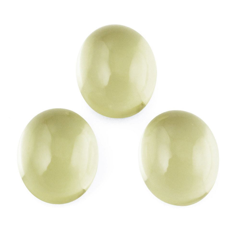 LEMON QUARTZ OVAL CAB 12X10MM 4.97 Cts.