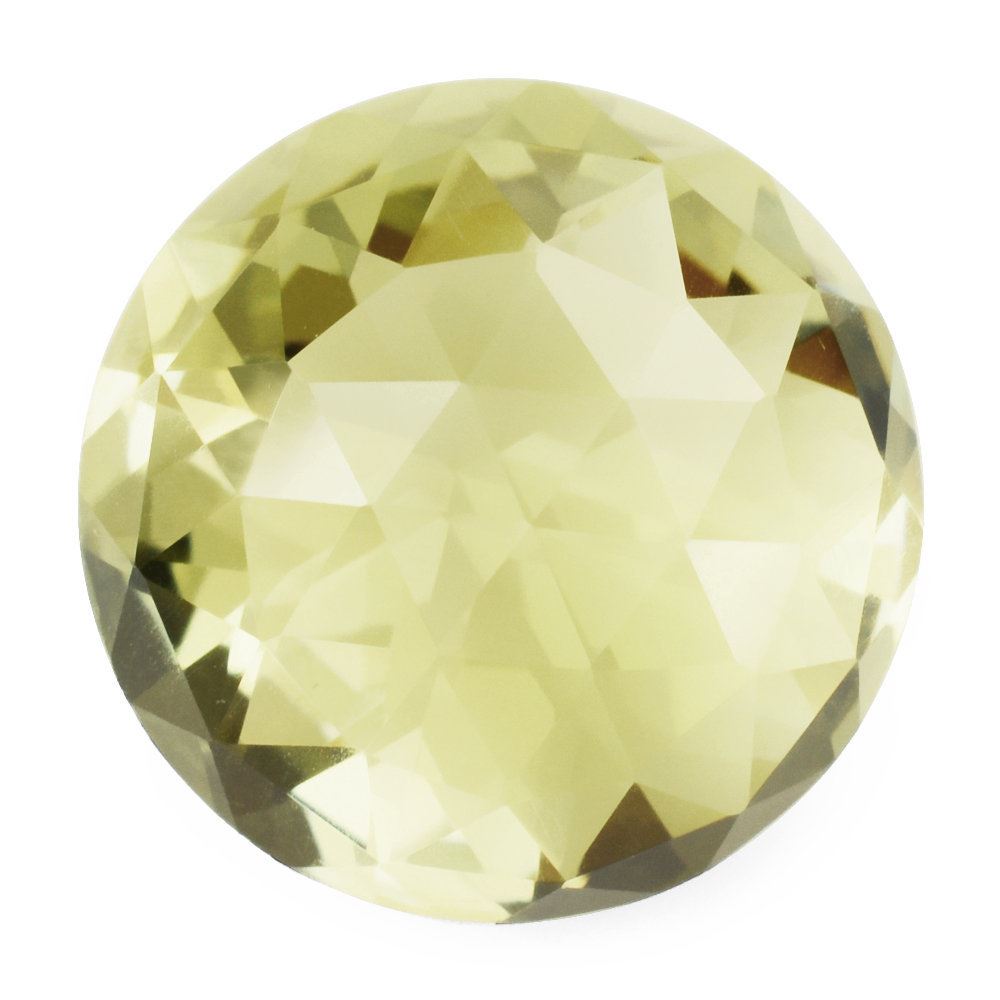 LEMON QUARTZ HIGH DOME ROSE CUT ROUND 16MM 14.75 Cts.