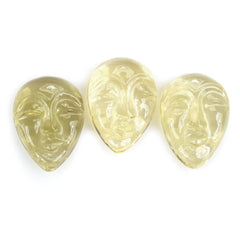 LEMON QUARTZ MASK 21X15MM 13.54 Cts.