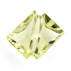 LEMON QUARTZ OCTAGON CABS WITH CARVED BELT (FULL DRILL) 10X8MM 2.30 Cts.