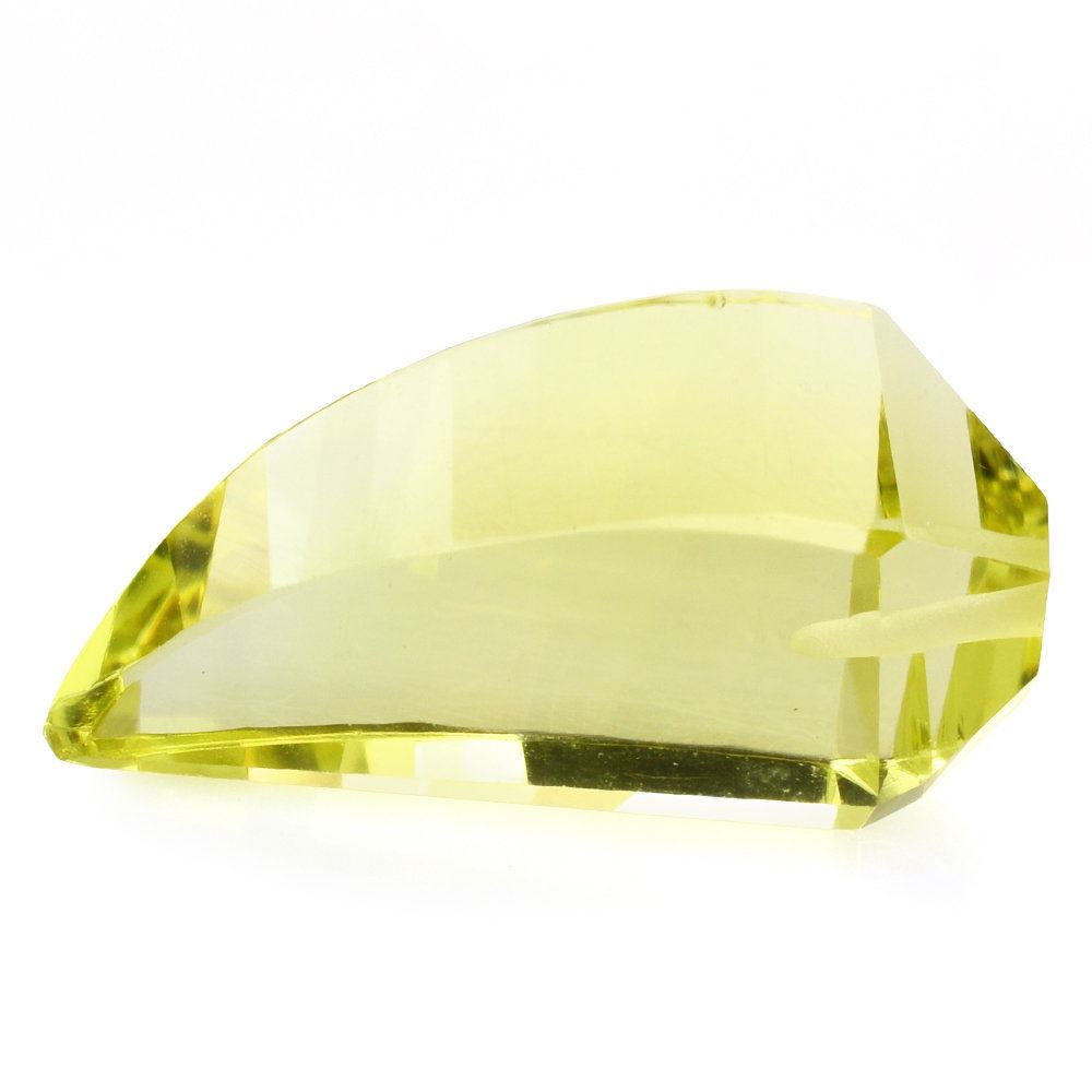 LEMON QUARTZ LADY FINGER (HALF DRILL) 21X10MM 12.70 Cts.