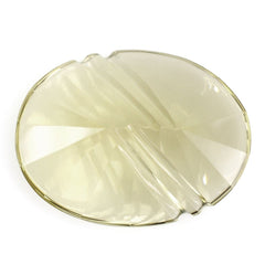 LEMON QUARTZ FLAT BUFFTOP LIGHTENING OVAL 20X15MM 13.33 Cts.