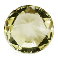 LEMON QUARTZ HIGH DOME ROSE CUT ROUND 15MM 13.37 Cts.